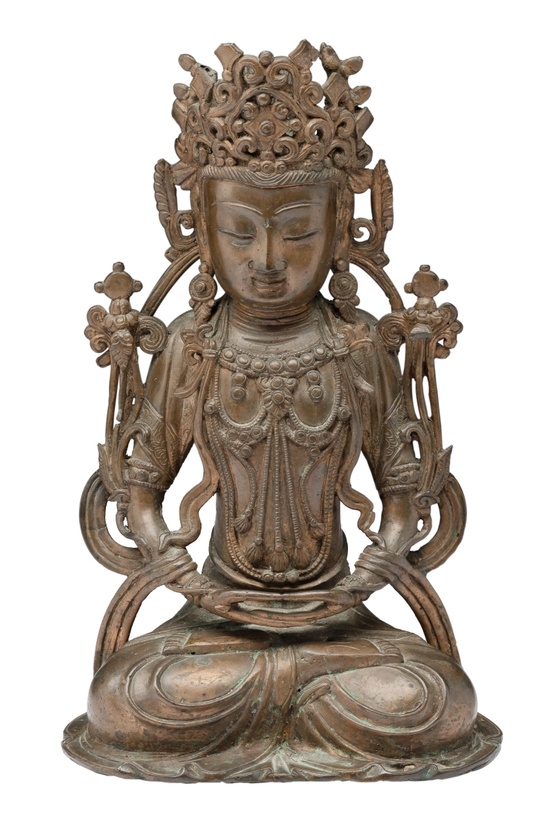15 Inch Bronze Seated Buddha $9,000